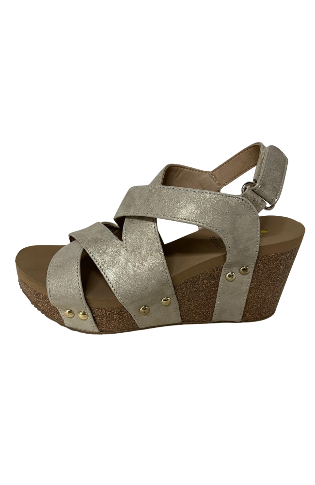 Criss cross hot sale wedge sandals