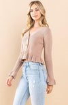 Kate Beige Sweater Knit Top