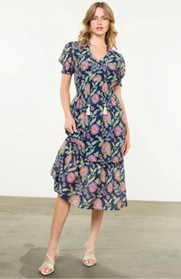 Johanna Navy Floral Maxi