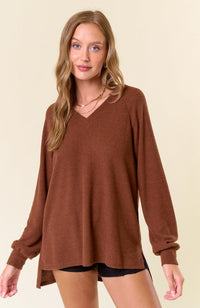 Brynna V-Neck Raglan Top