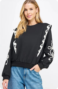 Emmaline Embroidered Sweatshirt