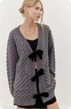 Victoria Velvet Bow Cardigan