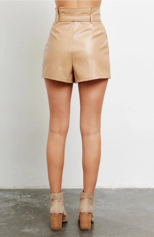 Courtney Faux Leather Shorts