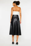 Wanda High Rise Faux Leather Long Skirt