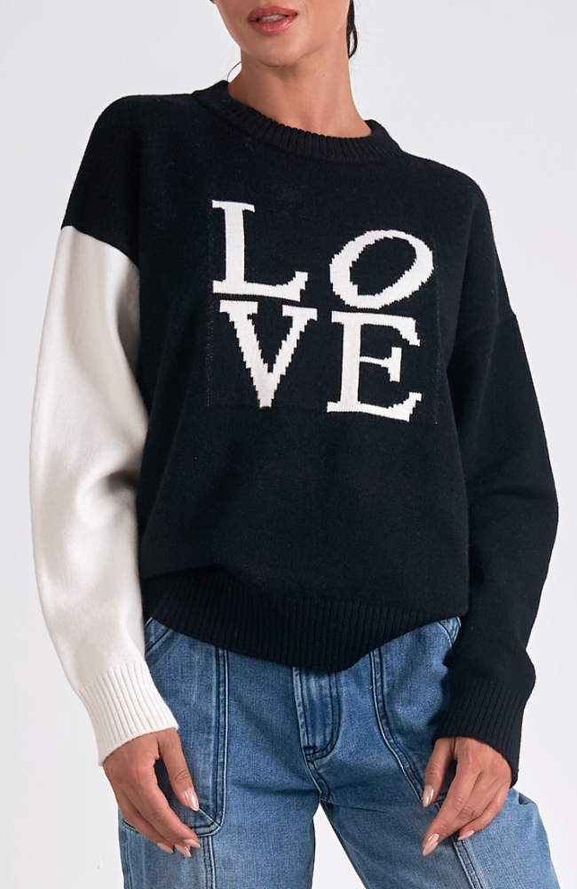 Black & White Love Sweater