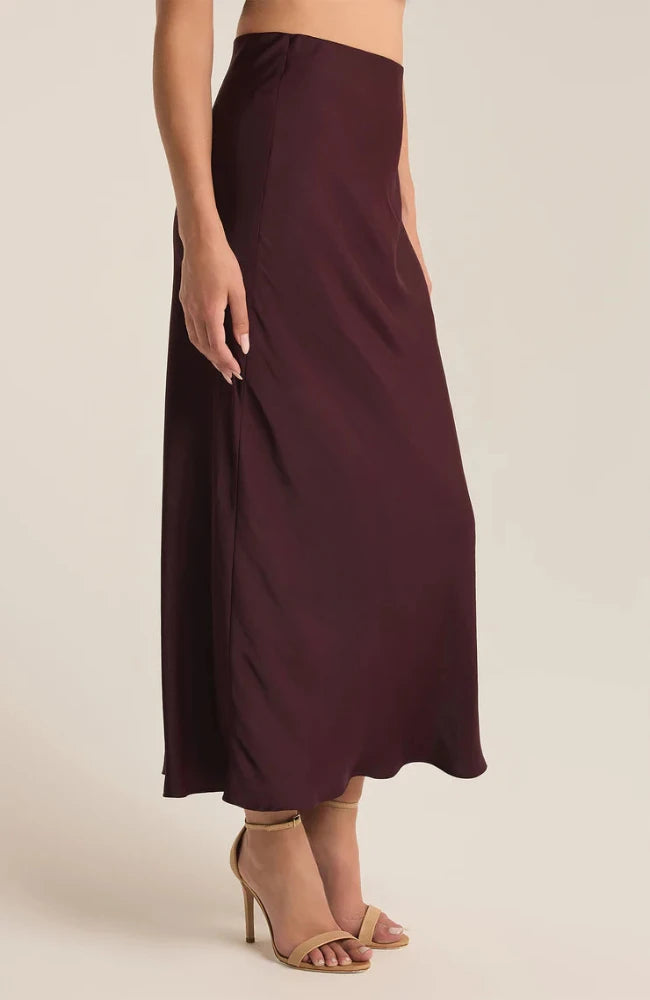 Europa Luxe Sheen Midi Skirt