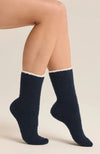 Navy Heart Socks