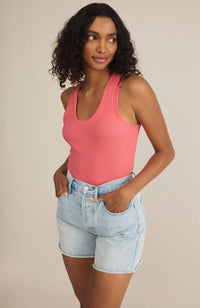 Sirena Rib Tank - Sunset Pink