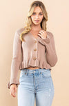 Kate Beige Sweater Knit Top