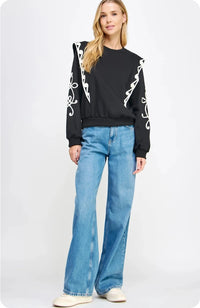 Emmaline Embroidered Sweatshirt