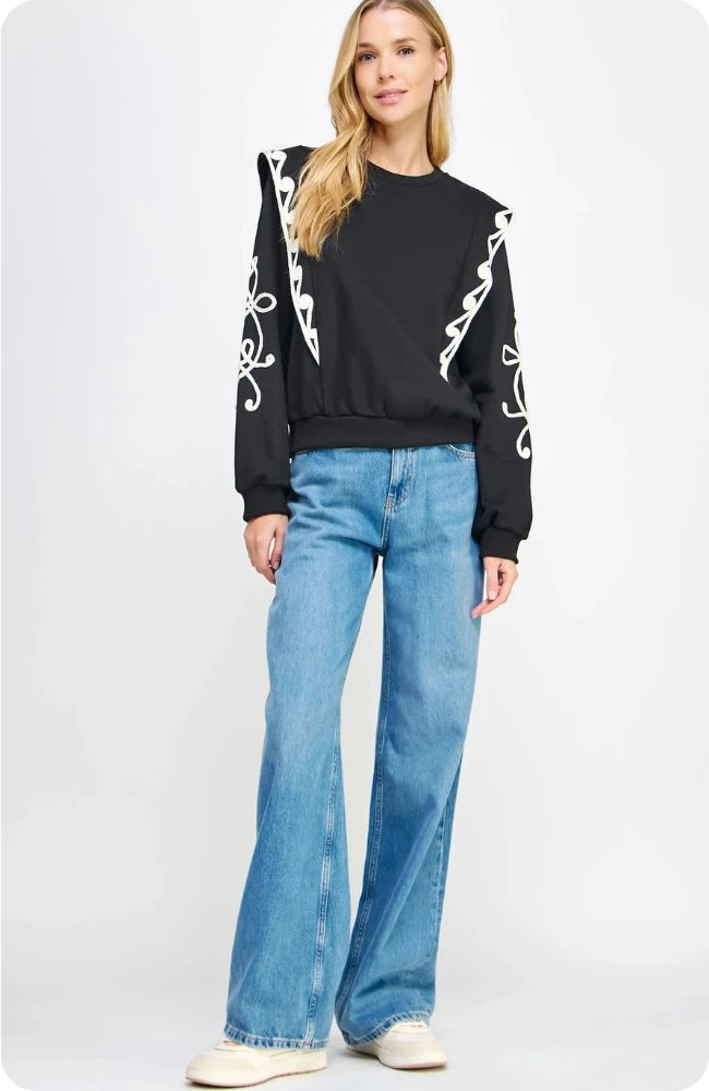 Emmaline Embroidered Sweatshirt