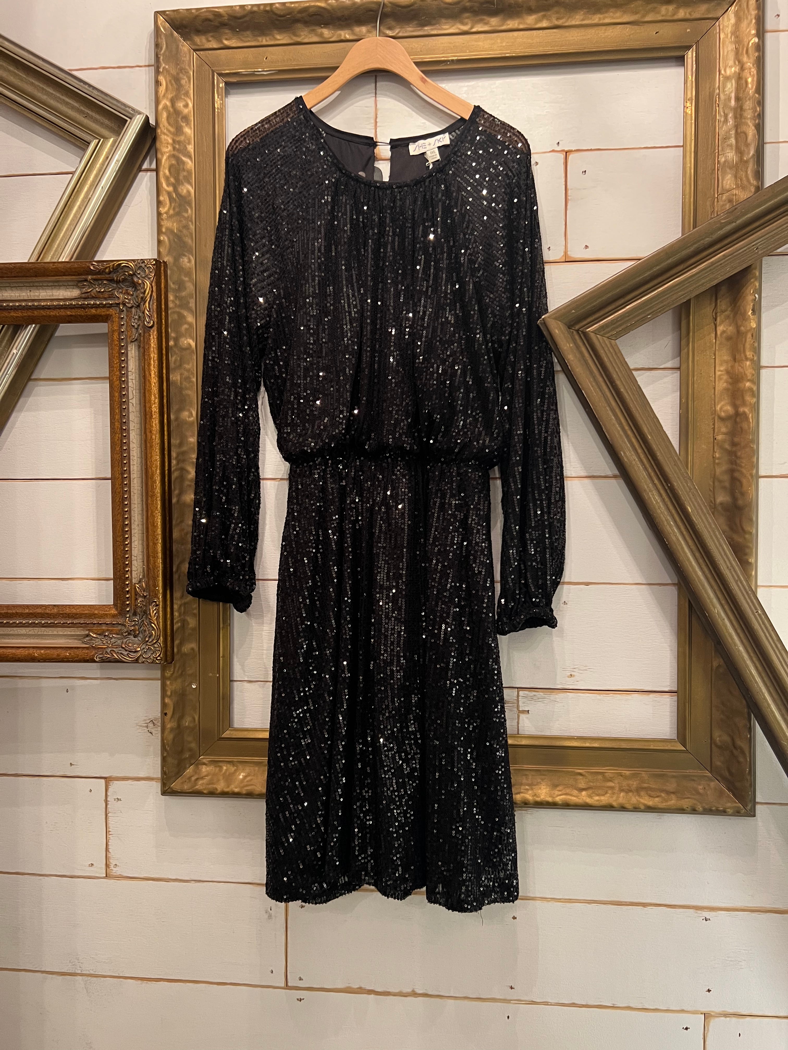 Sequin clearance flare dress